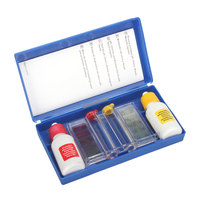 Kit de test d'eau de piscine portable PIKES Basic en plastique bleu, double fonction, précis, pour extérieur, plage de pH 0-14, chlore libre