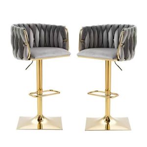 Luxury Design Swivel Kitchen Nordic Modern <b>Bar</b> High <b>Stool</b> Chairs - Product Image 3