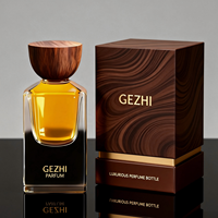 Vente directe d'usine, flacon de parfum 30ML 50ML, flacon de parfum en verre rectangulaire, flacon de parfum en verre avec couvercle en bois