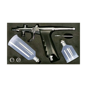 Pistolet aérographe 116BK avec buses de 0,3, 0,5 et 0,8 mm, alimentation par gravité, double action, vitesse réglable, pour travaux artistiques, peinture de modèles, réparation de meubles - Product Image 5