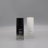 Cylindre rouleau de 30ml 50ml sur Déodorant Bouteille d'huile essentielle Noir Blanc Ambre Parfum Bouteille de rouleau en verre avec bouchon
