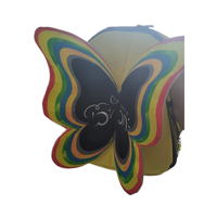 Nouveau design de sac à dos d'école de style papillon pour enfants de maternelle unisexe imperméable et antivol avec fermeture à glissière et doublure en polyester