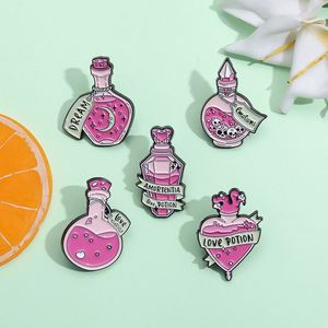 Anime Love Potion Metal Enamel Pin Ready to Ship Dream Medicine Emotion Drifting Bottle Cap Badge Pins Wholesale - Product Image 4