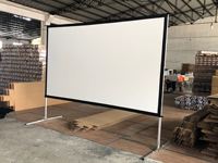 Écran de projection portable 150 pouces 16:9 pour extérieur, pliable rapidement, avec sac de transport Javes JBDFFS Blanc mat
