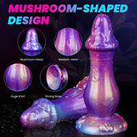 Plug anal en silicone liquide épais et souple, étanche, écologique, avec ventouse, fantaisie, monstre, extraterrestre, champignon, dildo réaliste, jouets sexuels