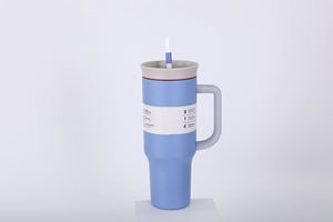 Nuevo Termo de Vacío de Alta Gama para Hombres y Mujeres; Taza Moderna Minimalista de Acero Inoxidable 304 con Asa y Pajita, 40 oz, Regalo Empresarial Popular - Product Image 4