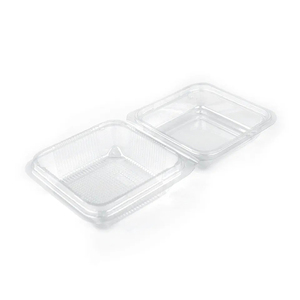 High quality custom size transparent plastic rectangular food container cake packaging box clamshell packaging box