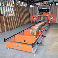 Scie à ruban HAWK HS36G, machine à couper le bois horizontale, moteur à essence 27HP, facile à utiliser, garantie 1 an