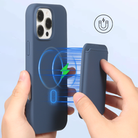 HEYBINGO Étui de téléphone magnétique en silicone avec fonction portefeuille pour iPhone 17/16 Pro Max/15/14/13 Plus, étanche, style INS, pour affaires