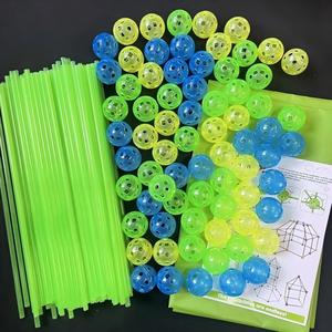Kit de Construction de Fort en Perles Plastiques Luminescentes DIY pour Enfants, Personnalisable et en Stock, pour Tente de Jeu Intérieure/Extérieure - Product Image 2