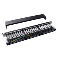 Panneau de distribution réseau RJ45 FTP blindé Cat6A 1U 48 ports haute densité pour centre de données