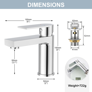 Stable <b>deck</b> mounted base design 304 stainless steel rustproof for long term use stainless steel bathroom faucet - Product Image 2