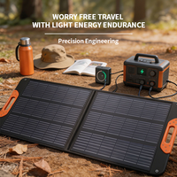 Panel Surya Lipat 60W PERC dengan Output USB-C/USB-A/DC, Tahan Air IP67, Charger Portabel untuk Ponsel, Power Station, Camping, OEM