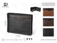 Portafoglio da Uomo in Vera Pelle, Sottile e Pieghevole, per Uso Quotidiano, Stile Minimalista Normcore MHT-10034 - Product Image 1