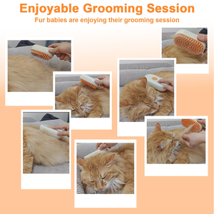Peigne électrique anti-mouches à un bouton, nouvelle brosse de bain en plastique écologique apaisante <span class=keywords><strong>pour</strong></span> chats, chiens et autres animaux de compagnie - Product Image 5
