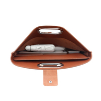Porte-documents pour ordinateur portable en cuir PU avec poignée découpée, sacoche d'affaires, sac de transport pour ordinateur, logo personnalisé OEM, fabrication en usine