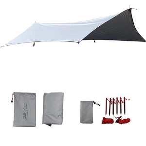 Bâche de <span class=keywords><strong>camping</strong></span> portable en polyester 210T avec revêtement argenté, 3000 mm+, imperméable, protection UV, écologique, en stock usine - Product Image 2