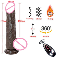 Vibromasseur pénien vibrant chauffant LTL de 8,27 pouces pour stimulation anale, clitoridienne et du point G – Jouets sexuels pour femmes