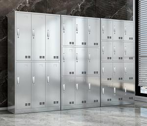 Casier vertical en acier inoxydable pour personnel scolaire avec serrure à clé, armoire métallique avec étagères pour le rangement des vêtements - Product Image 1