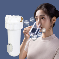 Pré-filtre à eau à boîtier facile pour l'eau potable filtrée avec bidon de robinet et système de raccords de purificateur sous l'évier