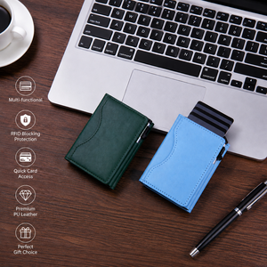 Minimalist PU Leather Magnetic Trifold <b>Wallet</b> Pop Up <b>Card</b> <b>Holder</b> RFID Blocking Slim Compact <b>for</b> iPhone 17 Pro Max 16 15 Series - Product Image 6