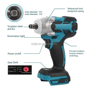 300Nm Logo personalizzato 21V Brushless Cordless chiave a percussione resistente ad alta coppia strumento di chiave <span class=keywords><strong>elettrica</strong></span> per la riparazione di auto automobilistiche - Product Image 5
