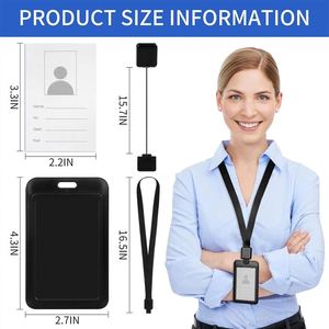 Porte-cartes personnalisé en gros, porte-badge rétractable en ABS, impression de logo par sérigraphie, produit promotionnel portable pour le bureau - Product Image 5