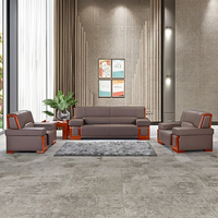 Canapé de luxe pour bureau de direction Foshan Ensemble de canapés en cuir modernes pour réception de visiteur pour salle de sortie Meubles design pour bureau