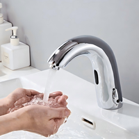 Robinet automatique infrarouge chaud/froid en laiton HLK avec capteur de température intégré, monotrou, en cuivre, pour eau mixte, vente en gros
