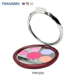 Boîte à poudre de maquillage ronde en plastique avec 4 compartiments, boîte à poudre de protéines, boîte à blush, emballage de boîte à poudre - Product Image 1
