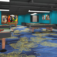 Grand tapis personnalisé de salle de billard mur à mur pour salle de bal et salle de jeux Dalles de tapis en nylon imprimé