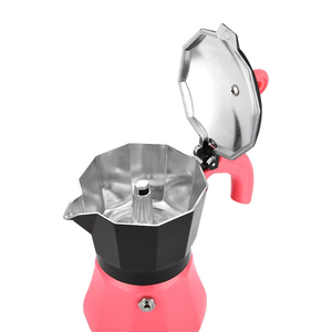 Cafetières à moka italiennes, style européen, ensemble octogonal en aluminium, logo en gros, impression laser, portable, infusion manuelle, couvercle classique - Product Image 5
