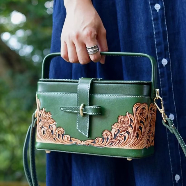 New Designer Customization Luxury Genuine Leather Handle Durable Handbags for Women