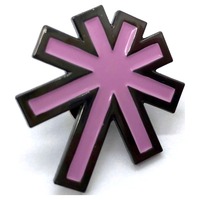 Épinglette personnalisée moderne en émail souple, forme étoile géométrique, nickel noir, personnalisable, pour la décoration de vêtements, OEM