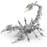 454 pièces de puzzle en métal 3D en forme de scorpion, kit de modèle coloré pour cadeaux et décoration