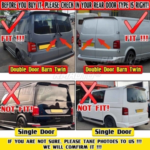 สปอยเลอร์หลังรถยนต์คุณภาพสูง 2 ชิ้น สำหรับรถยนต์ Volkswagen VW T5 T5.1 T6 T6.1 แบบประตูคู่ ฝาท้ายคู่ - Product Image 2