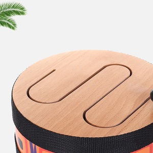 Ensemble de tambours de sol en bois de 6/7/8 pouces avec baguette, 3 tons, tambours à main en bois, instruments de musique Orff pour enfants, instruments de percussion - Product Image 6