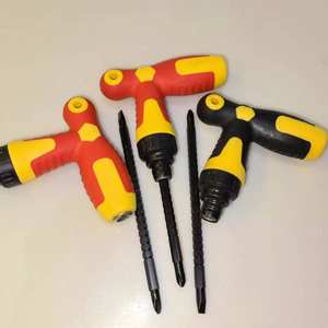 Tournevis à cliquet professionnel avec poignée en PP - Embouts magnétiques multi-embouts - Product Image 6