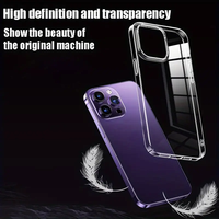 Étui de téléphone étanche antichoc en TPU ATB pour 11/12/13/14 Pro/X/XS/XR/XS Max/8/7 Plus, installation facile, coque arrière transparente