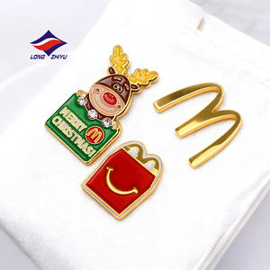 Longzhiyu, 20 Años de Fabricación, Insignia de Metal Esmaltada Personalizada, Pin de Solapa para Celebraciones, Cumpleaños, Recuerdos y Regalos - Product Image 2