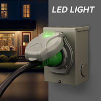 Boîtier d'entrée d'alimentation pour générateur, étanche, pré-percé, norme américaine L14-30P, 4 broches, 220V 30A, USB-A, 1 USB-C, 1 câble de 0,5m