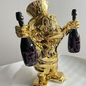 Scultura Papera <span class=keywords><strong>in</strong></span> <span class=keywords><strong>Resina</strong></span> e Metallo Stile Cartone Animato di Lusso Moderno per Arredamento Casa, Dimensioni Personalizzabili di Fabbrica di Grande Successo - Product Image 5