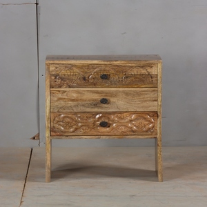 Modern Wooden Bedside Table with Contemporary Storage Features Bedroom Side Cabinet for Apartments and Hotels - Product Image 3
