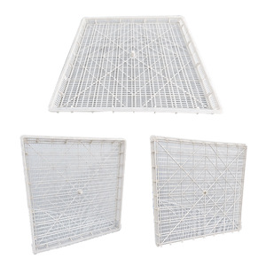 Bandeja de secado de plástico 900x900x60mm blanca de HDPE moldeada por inyección para uso en secado solar y liofilización - Product Image 5