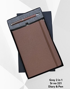 PU Hardcover A5 Diary with Metal Ball <b>Pen</b> 100 Sheets UV Printing Gift Set for Office Business Use Corporate Events and Daily - Product Image 1