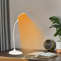 Lampe de table moderne et saine sans lumière bleue 1600K, batterie rechargeable, commande tactile, gradation progressive, changement de couleur, LED 3W