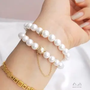 Fashion Bracelets Accessories Moon Sun Big Hole Bead Pendant Chain DIY Beaded Bracelet Spacer Beads