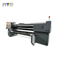 Imprimante UV multifonctionnelle Myjet Led à faible coût, imprimante hybride à plat UV de 1,8 m, utilisée pour l'impression de boîtes en carton, de carton ondulé