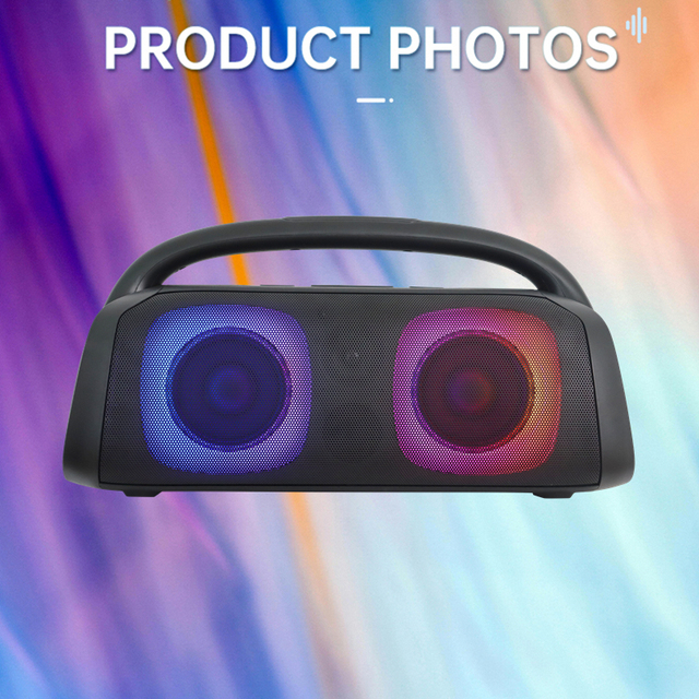 2026 Guangzhou Factory Dual 5 Inch Portable BT Speaker Wireless Speakers with LED Party Lighting Deep Bass Rechargeable Battery