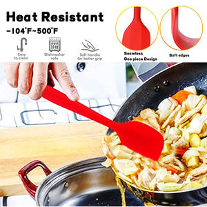 Espátulas de Silicona de Grado Alimenticio, Resistentes al Calor, Antiadherentes, de Goma, para Repostería, para Crema de Pastel, Utensilio de Cocina - Product Image 4